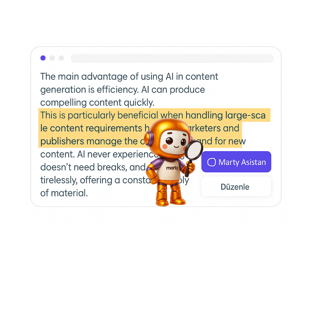 5. Adım: Marty Asistan Her An Yanınızda